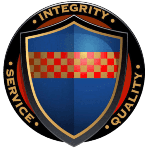 Protective shield with Kansas City Chiefs colors representing integrity, service, and quality insurance solutions in Spokane, WA.