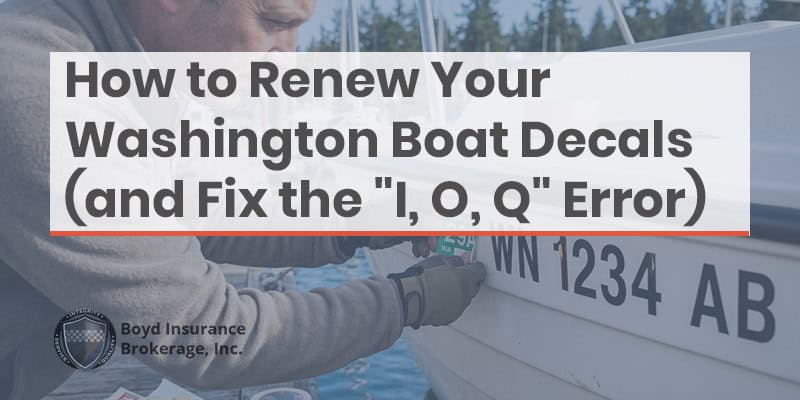 Boat decal renewal and repair services in Spokane, Washington, offered by Boyd Insurance. Expert assistance for boat registration decals, ensuring compliance and safety on Washington lakes and waterwa.